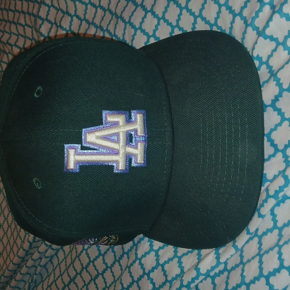 A New Era, 7 5/8, Green and light blue Dodgers hat